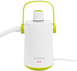Пароочиститель ручной Kitfort КТ-9109-2 1000Вт белый/салатовый