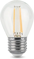 Лампа светодиодная Gauss Filament 11Вт цок.:E27 шар 220B св.свеч.бел.нейт. (упак.:1шт) (105802211)