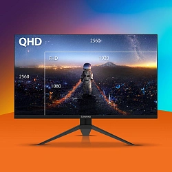 Монитор SunWind 27" SUN-M27BG130 черный IPS LED 3ms 16:9 HDMI матовая 300cd 178гр/178гр 2560x1440 180Hz G-Sync DP QHD 4.95кг