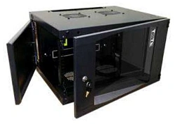Шкаф коммутационный Lanmaster Next (TWT-CBWNG-9U-6X4-BK) настенный 9U 550x450мм пер.дв.стекл 60кг черный 15.5кг 494мм