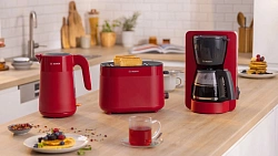 Чайник электрический Bosch TWK2M164 1.7л. 2400Вт красный корпус: пластик