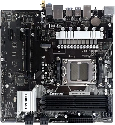 Материнская плата Biostar B650MT-E Pro Socket AM5 AMD B650 4xDDR5 mATX AC`97 8ch(7.1) 2.5Gg RAID+HDMI+DP