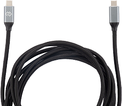 Кабель Digma D-TYPE-C-USB3.2-100W-4K-3M USB Type-C (m)-USB Type-C (m) 3м черный