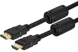 Кабель аудио-видео Premier 5-813 HDMI (m)/HDMI (m) 0.75м. феррит.кольца позолоч.конт. черный (5-813 0.75)