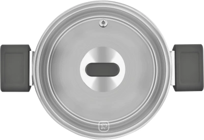 Кастрюля Rondell Quadro RDS-1597 5.1л. d=24см (с крышкой) стальной