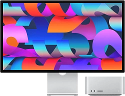 ПК Apple Mac studio A2901 M2 Ultra 24 core (3.5) 64Gb SSD1Tb 60 core GPU CR macOS 10GbEth WiFi BT серебристый (MQH63HN/A)