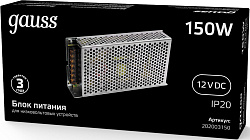 Блок питания Gauss 202003150 встраив. для лен.светод. черный