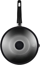 Сковорода ВОК (WOK) Rondell Escurion RDA-870 круглая 28см покрытие: Xylan Plus ручка съемная (с крышкой) черный