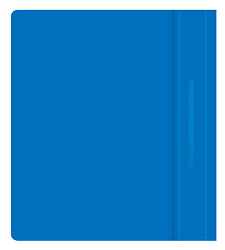 Папка-скоросшиватель Бюрократ Люкс -PSL20A5BLUE A5 прозрач.верх.лист пластик синий 0.14/0.18