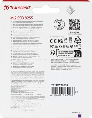 Накопитель SSD Transcend SATA-III 2TB TS2TMTS825S 825S M.2 2280 0.3 DWPD