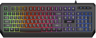 Клавиатура Acer OKW300 черный USB Multimedia for gamer LED (ZL.KBDCC.019)