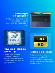 Ноутбук Asus Vivobook 15 X1504VA-BQ2970 Core i3 1315U 16Gb SSD512Gb Intel UHD Graphics 15.6" IPS FHD (1920x1080) без ОС blue WiFi BT Cam (90NB10J1-M03CF0)
