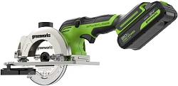 Циркулярная пила (дисковая) Greenworks G24MCS (ручная) D диска.:120мм (1501207CUA)