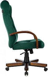 Кресло руководителя Бюрократ T-9928WALNUT Fabric зеленый Italia Green крестов. металл/дерево
