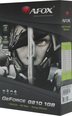 Видеокарта Afox PCI-E 2.0 AF210-1024D3L5-V2 NVIDIA G210 1Gb 64bit DDR3 520/1600 DVIx1 HDMIx1 CRTx1 HDCP Ret low profile