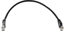 Патч-корд Lanmaster TWT-45-45-0.3-BK UTP RJ-45 вил.-вилка RJ-45 кат.5E 0.3м черный ПВХ (уп.:1шт)