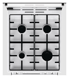 Плита Газовая Gorenje GG5A10WH белый (стеклянная крышка) реш.сталь