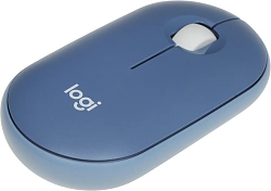 Мышь Logitech Pebble M350 синий оптическая 1000dpi silent беспров. BT/Radio USB для ноутбука 3but (910-006655)