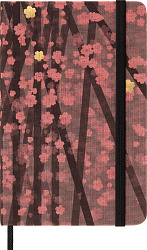 Блокнот Moleskine LIMITED EDITION SAKURA LESU06MM710 Pocket 90x140мм обложка текстиль 176стр. линейка темно-розовый