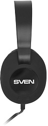 Наушники с микрофоном Sven AP-310M черный 1.2м накладные оголовье (SV-015312)