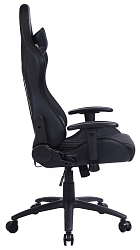 Кресло игровое Cactus CS-CHR-0099BL с RGB подсветкой черный экокожа с подголов. крестов. сталь