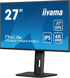 Монитор Iiyama 27" ProLite XUB2792UHSU-B6 черный IPS LED 16:9 HDMI M/M матовая HAS Piv 1300:1 350cd 178гр/178гр 3840x2160 60Hz DP 4K USB 6.3кг