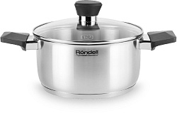 Кастрюля Rondell Strike RDS-715 4.8л. d=24см (с крышкой) стальной