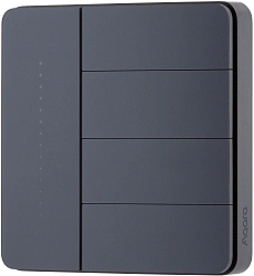 Умный выключатель Aqara Z1 Pro ZNQBKG45LM 4-хкл. графитовый (ZNQBKG45LM_GR)
