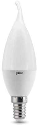 Лампа светодиодная Gauss 104101310 9.5Вт цок.:E14 свеча 220B 6500K св.свеч.бел.хол. (упак.:10шт)