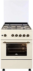 Плита Газовая Nordfrost GG6061Y бежевый (металлическая крышка) реш.сталь