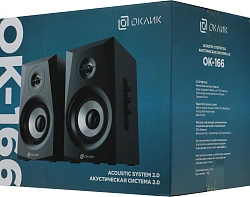 Колонки Оклик OK-166 BT 2.0 черный 40Вт BT