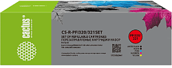 Картридж перезаправляемый струйный Cactus CS-R-PFI320/321SET черный/черный матовый/голубой/желтый/пурпурный набор 5шт.упак. для Canon imagePROGRAF TM-200/200MFP/205/300/300MFP/305/250/255/350/355 без чипа