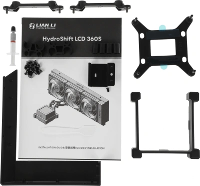 Система водяного охлаждения Lian-Li HydroShift LCD 360S Soc-AM5/AM4/1700/1851 черный 4-pin 29.8dB Al+Cu LCD 330W Ret (G89.GHSLCD36SB.R0)