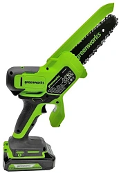Цепная пила Greenworks GD24CSMNX аккум. 450Вт дл.шины:6" (15cm) 1аккум. 2Ач ЗУ (2008707UA)