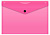 Конверт на кнопке Бюрократ Double Neon DNEPK804A5PINK A5 гориз. пластик 0.15мм розовый