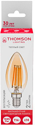 Лампа филам. Thomson Filament TH-B2116 11Вт цок.:E14 свеча 220B св.свеч.бел.теп. Candle (упак.:1шт)