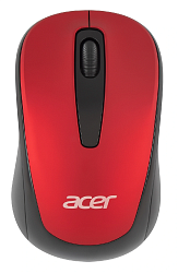Мышь Acer OMR136 красный оптическая 1000dpi беспров. USB для ноутбука 3but (ZL.MCEEE.01J)