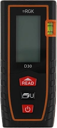 Лазерный дальномер RGK D30 2кл.лаз. 635нм цв.луч. красный (4610011870019)