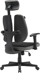 Кресло Cactus CS-CHR-MC03-BKGY черный/серый с подголов. крестов. пластик пластик черный
