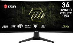 Монитор MSI 34" Mag 346CQDF E20 черный VA LED 21:9 HDMI матовая 300cd 178гр/178гр 3440x1440 200Hz DP 2K 6.37кг