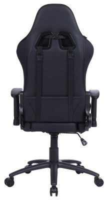 Кресло игровое Cactus CS-CHR-0099BLR с RGB-подсветкой черный/красный эко.кожа с подголов. крестов. сталь