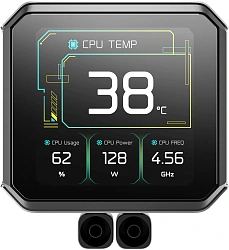 Система водяного охлаждения Deepcool Spartacus 420 ARGB Soc-AM5/AM4/1200/1700/1851 черный 4-pin 32.89dB Al LCD 2647gr Ret (R-SPT420-BKDSMP-G-1)