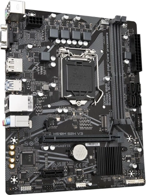 Материнская плата Gigabyte H510M S2H V3 2.0 Soc-1200 Intel Q470 2xDDR4 mATX AC`97 8ch(7.1) GbLAN+VGA+HDMI+DP