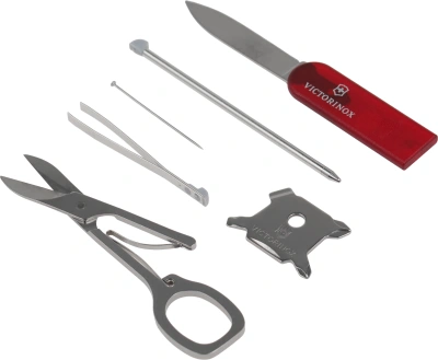 Швейцарская карта Victorinox SwissCard Lite (0.7300.T) красный полупрозрачный коробка подарочная