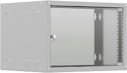 Шкаф коммутационный NTSS (NTSS-WL6U5535GS) настенный 6U 550x350мм пер.дв.стекл несъемн.бок.пан. 30кг серый 270мм 8.3кг 110град. 370мм IP20 укомплектованный