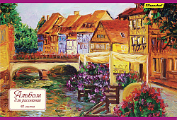 Альбом для рисования Silwerhof 485729 40л. A4 Венеция-2 2диз. картон скрепка
