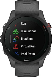 Смарт-часы Garmin Forerunner 255 1.3" корп.черный рем.темно-серый (010-02641-10)