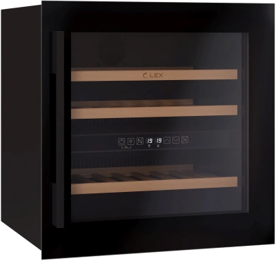 Винный шкаф Lex LWD6036BL dual zone 1-нокамерн. черный стекло (CHAT500007)