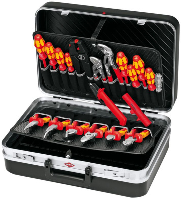 Набор инструментов Knipex KN-002120 20 предметов диэлектр.покр. (жесткий кейс)