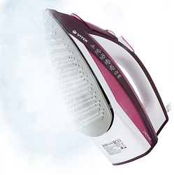 Утюг Vitek Luxure 1215-VT-03 2400Вт бордовый/белый